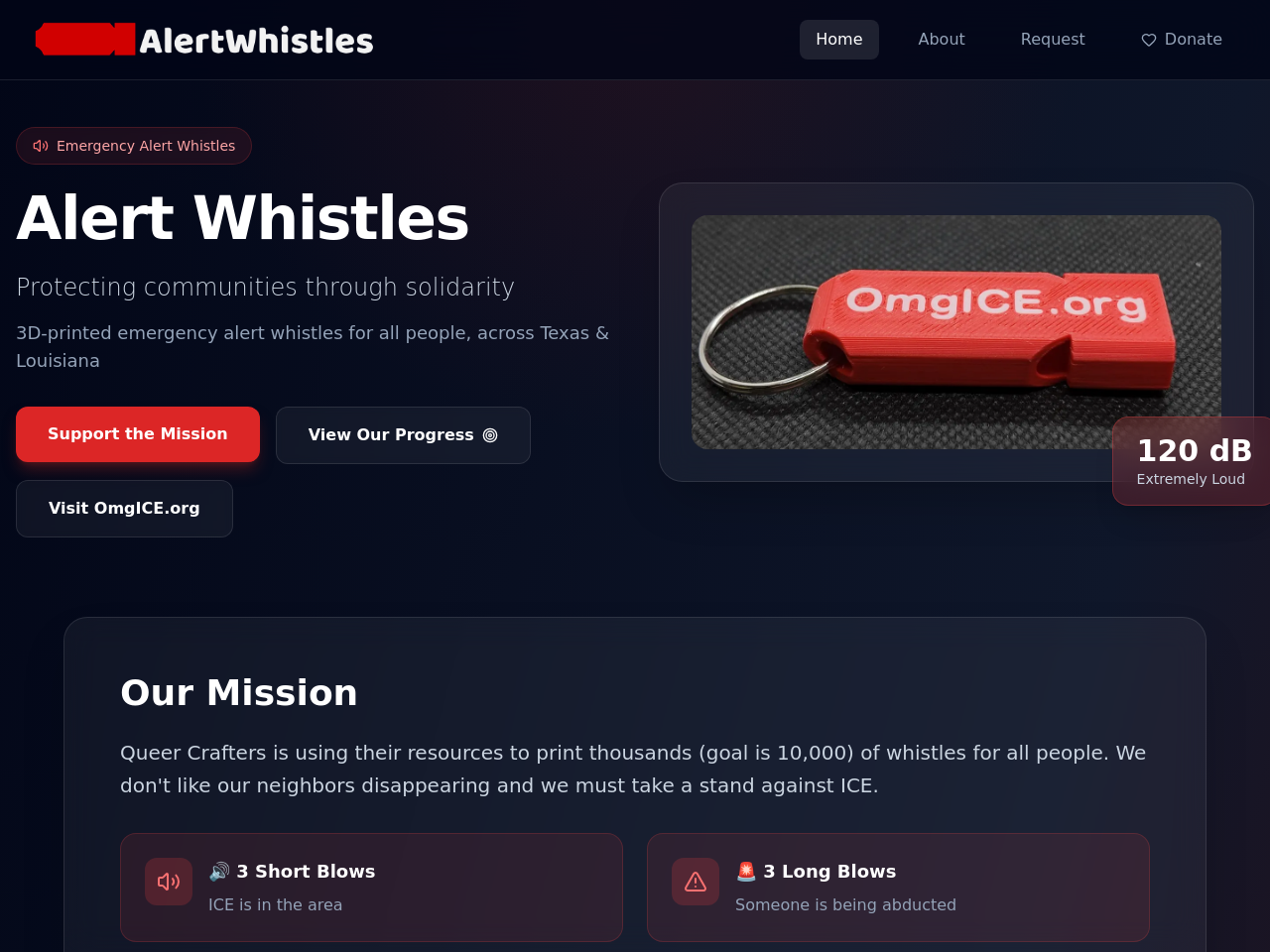 AlertWhistles - Making Anti-ICE Whistles to Alert People